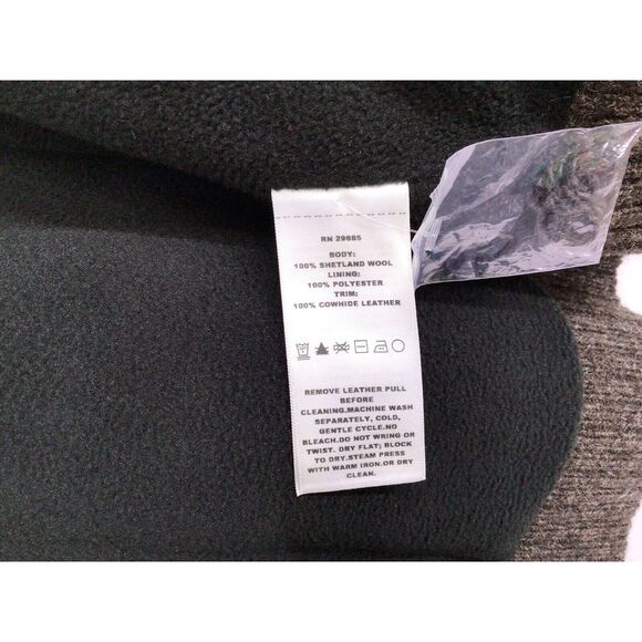 Pendleton Shetland Wool Sweater Vest Mens Size XXL‎ Brown Washable Leather Trim - Picture 5 of 6